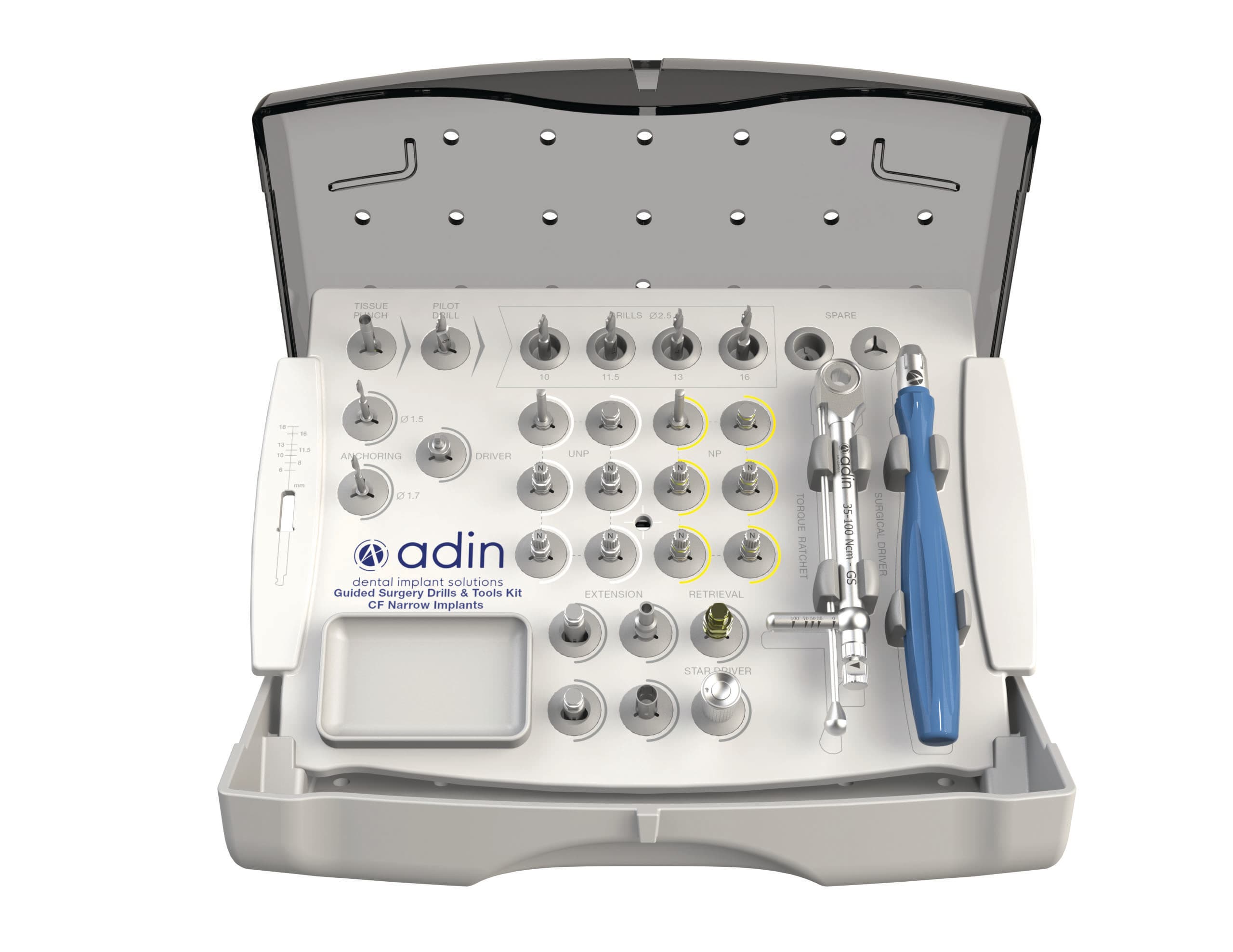 Guided Surgery Drills & Accessories KIT - Narrow Implants